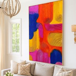 Colorful Textured Art  30 X45