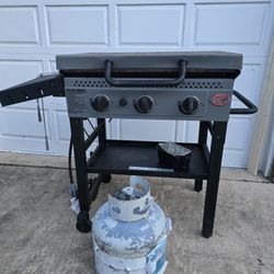 FLAT IRON PROFESSIONAL CHAR - GRILLER WITH GAS TANK 