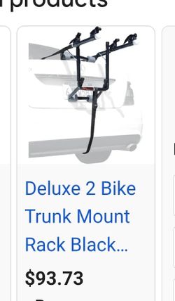 Trunk bike carrier holds 2 bike brand new $55

Hablo Español