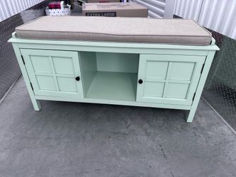 Shoe Bench w/Cabinet Storage