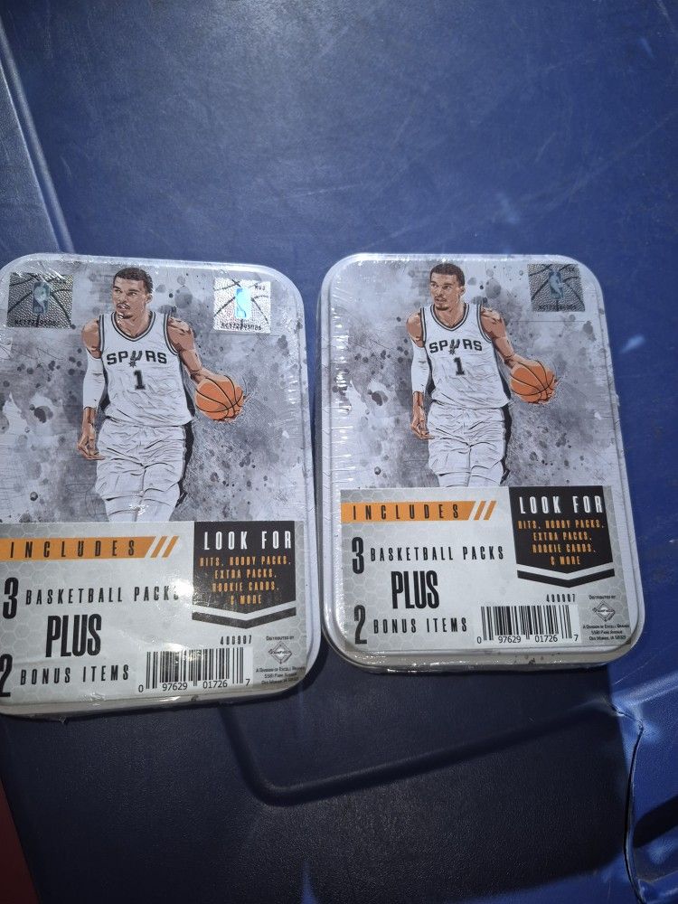 2 Brand New Sealed Basketball Tins For Sale