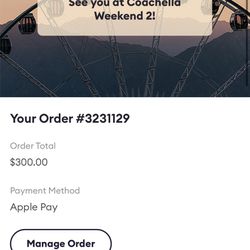 2 Coachella VIP Weekend 2 Tickets