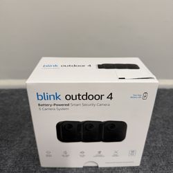Blink Outdoor 4 Smart Security 3 Camera System | Wireless HD Monitoring! Brand New
