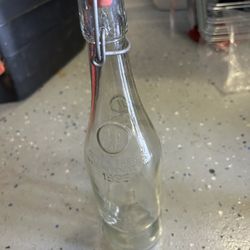 VINTAGE GEYER FRERES MUNSTER MILE MASIMON Fondee CLEAR GLASS BOTTLE