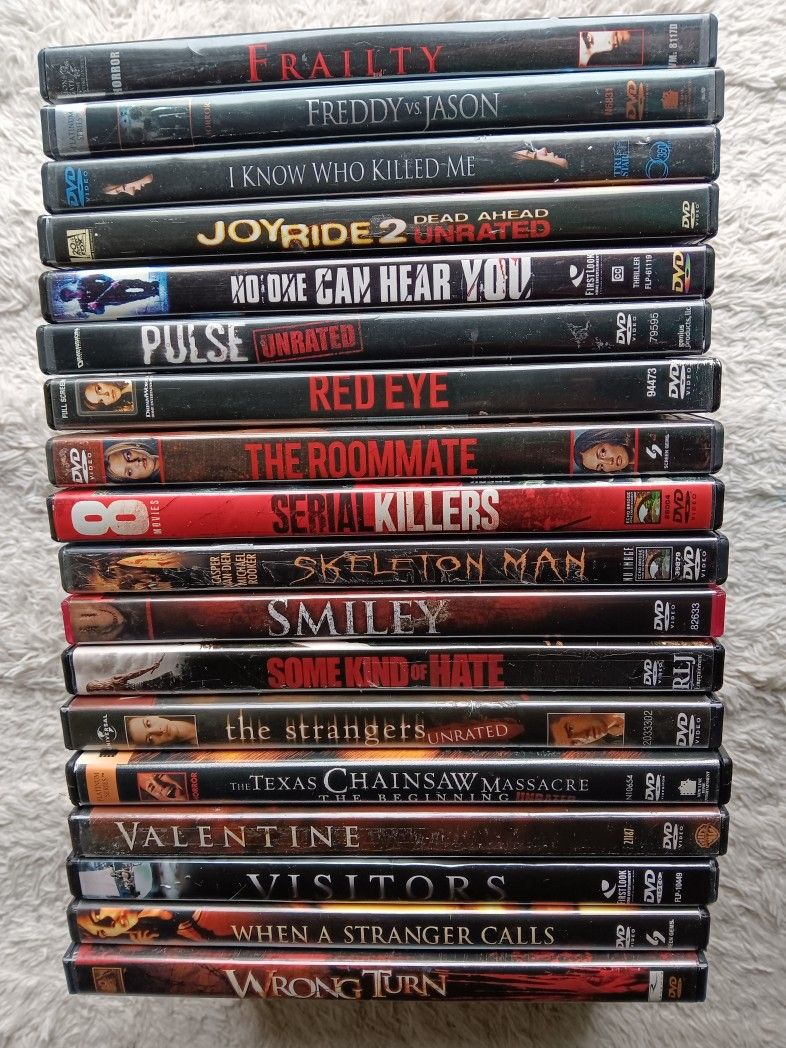 $2 ea or 2/$3, Horror Movies/DVDs