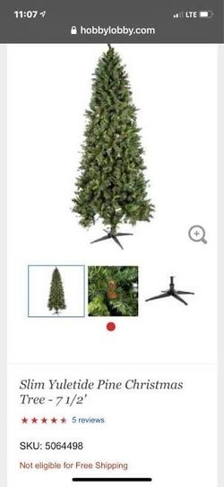 Slim Yuletide Christmas Tree