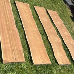 Love Edge Slabs. Planed By Pros. Book-matched Cedar. 