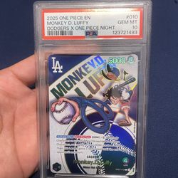 One Piece Dodger Luffy Card PSA 10 