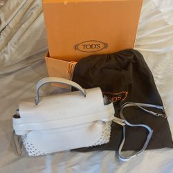 Tods Authentic Handbag Gray  16x12x Depth 7 Brand New Retail $3000 Asking $900.00