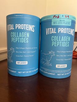 Two Vital Proteins Collagen Peptides Containers, Unflavored, 24 oz
