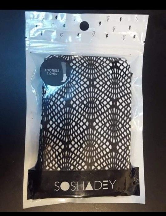 Halloween NEW lacey fish net footless tights small?