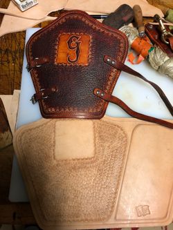 Leather arm shield