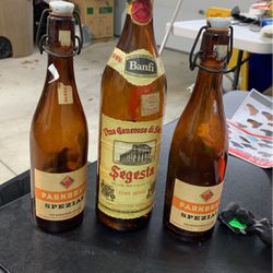 3 Vintage Wine Bottles