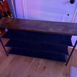 Combo Side Table And Expansive Shoe Storage