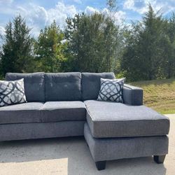 Brand New Gray Sofa With Chaise Lounge 