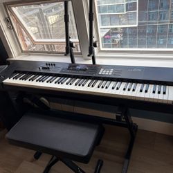 Roland JUNO-D8 Synthesizer Keyboard w/speaker, stand, pedal and stool