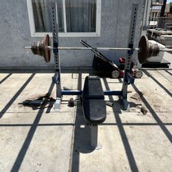 Weight Set With Adjustable Bench 