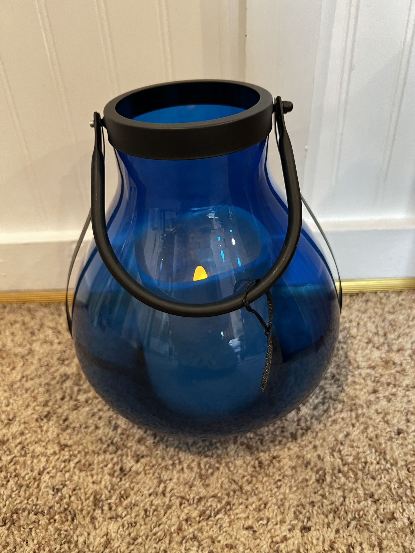 Ornament POWER GLASS LAMP BLUE COLOR HANDLE LARGE