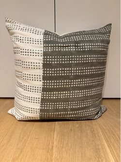 Designer Khaki & Ivory Throw Pillow