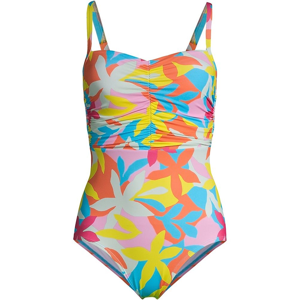 Lands' End Womens Chlorine Resistant Sweetheart One Piece Swimsuit Control SZ 6