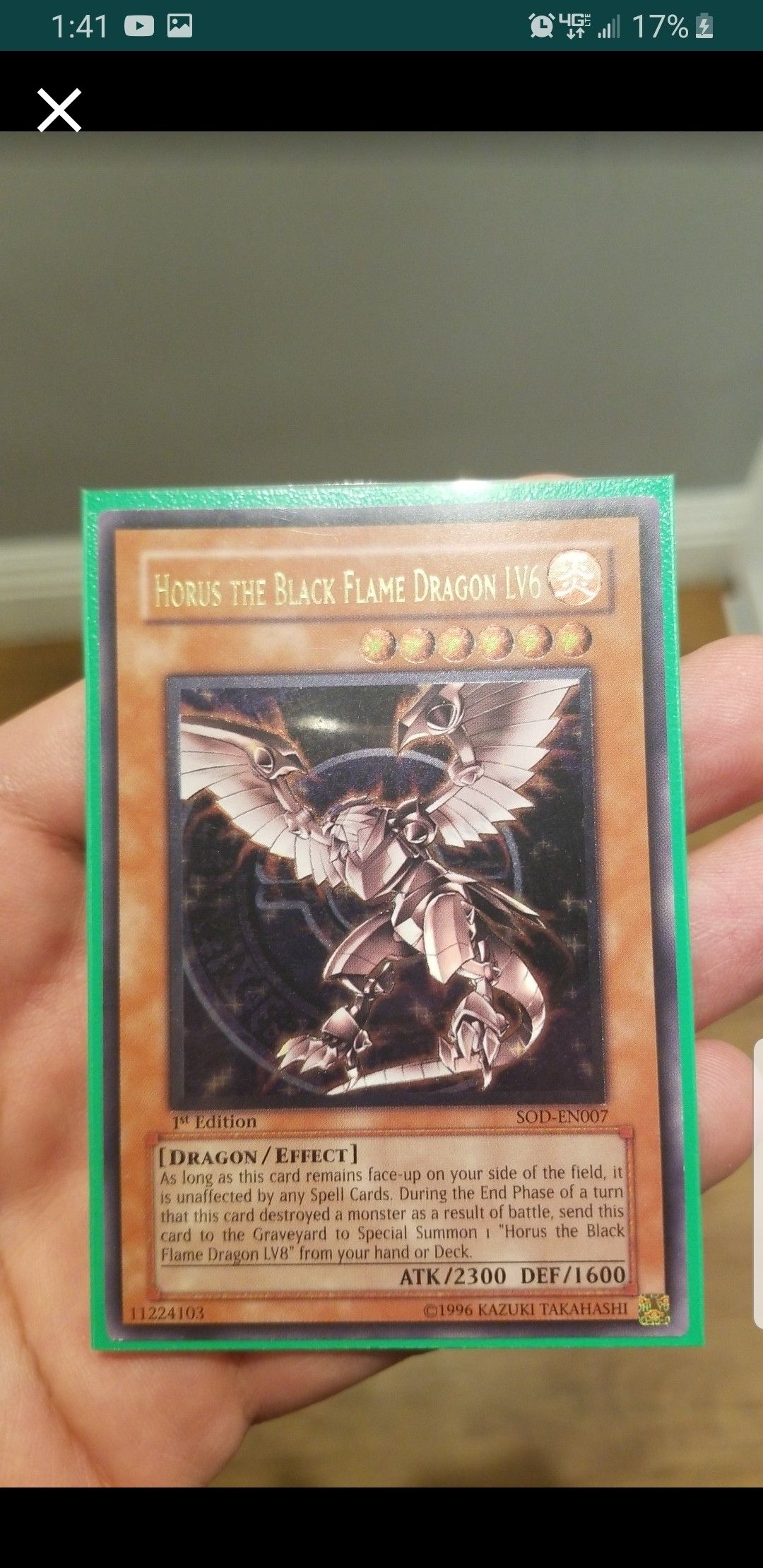 Yugioh Horus The B Flame Dragon LV 6 1st ed Ultimate Rare
