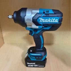 Makita 18V LXT 1/2 in. Cordless Brushless Impact Wrench one 5.0 battery 