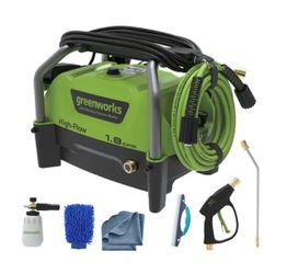 Greenworks High Flow Automotive 1200-PSI 1.8-GPM Cold Water Electric Pressure washer with 3 Spray Ti