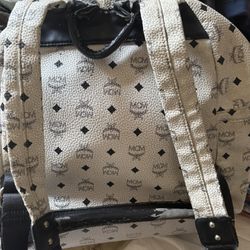 White MCM Backpack