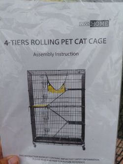 4 tiers rolling pet cage