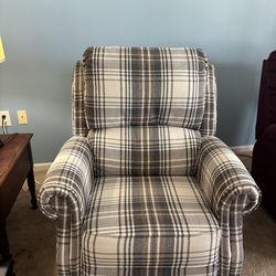 La-Z-boy plaid recliner