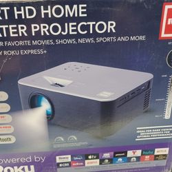 Rca Quality Smart Projector With Roku Streaming Stick. Brand New 