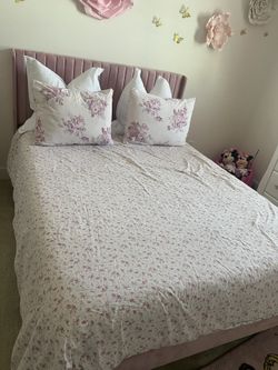 Queen Bed frame And Bed