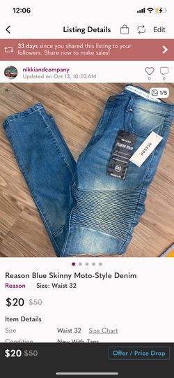 moto jeans size 32
