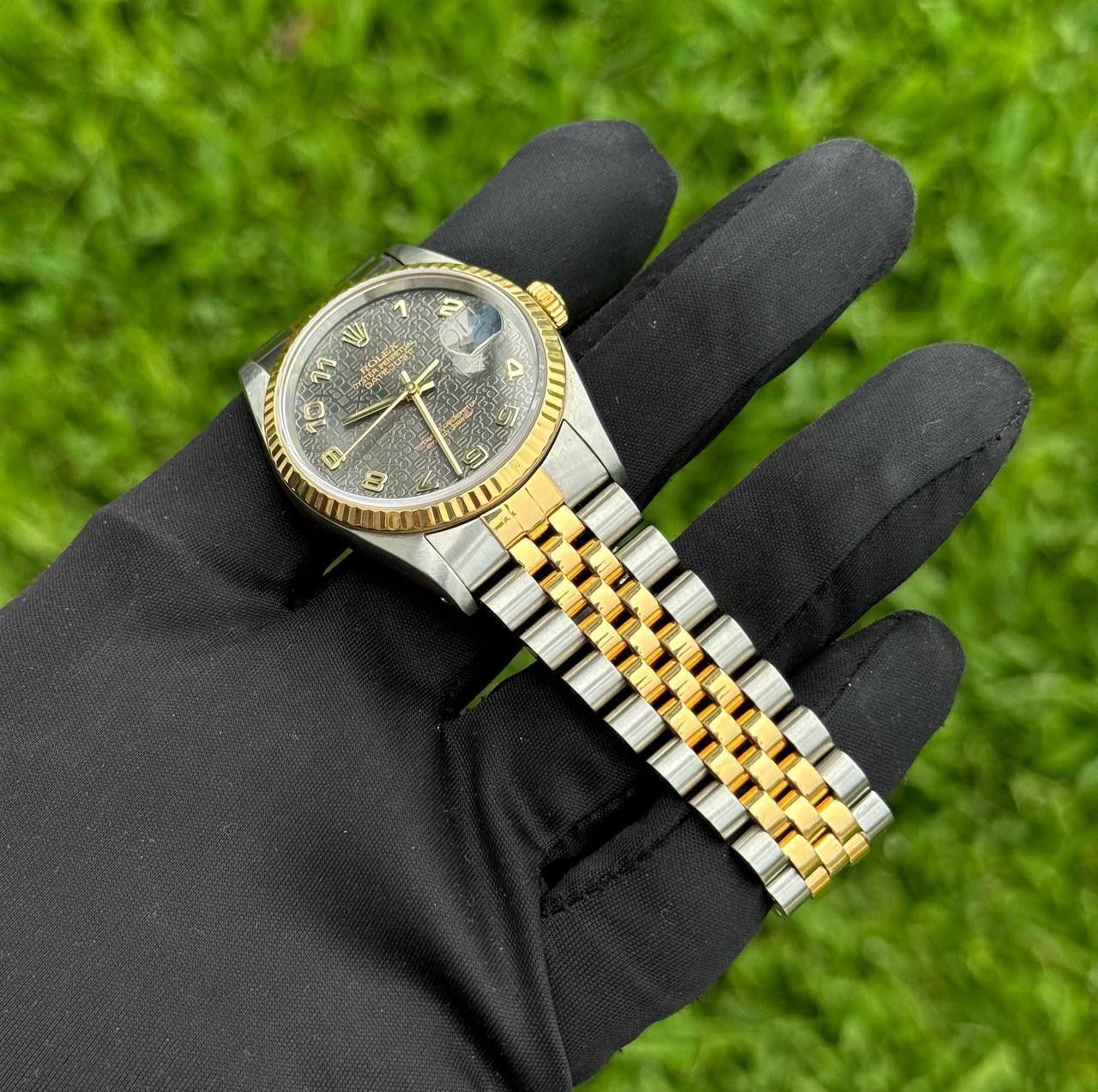 1990 Rolex Datejust 16233 36mm 18k yellow gold & stainless steel