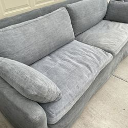 Beautiful High End Lanister Gray Couch Sofa And 2 FREE Matching Chairs!! 