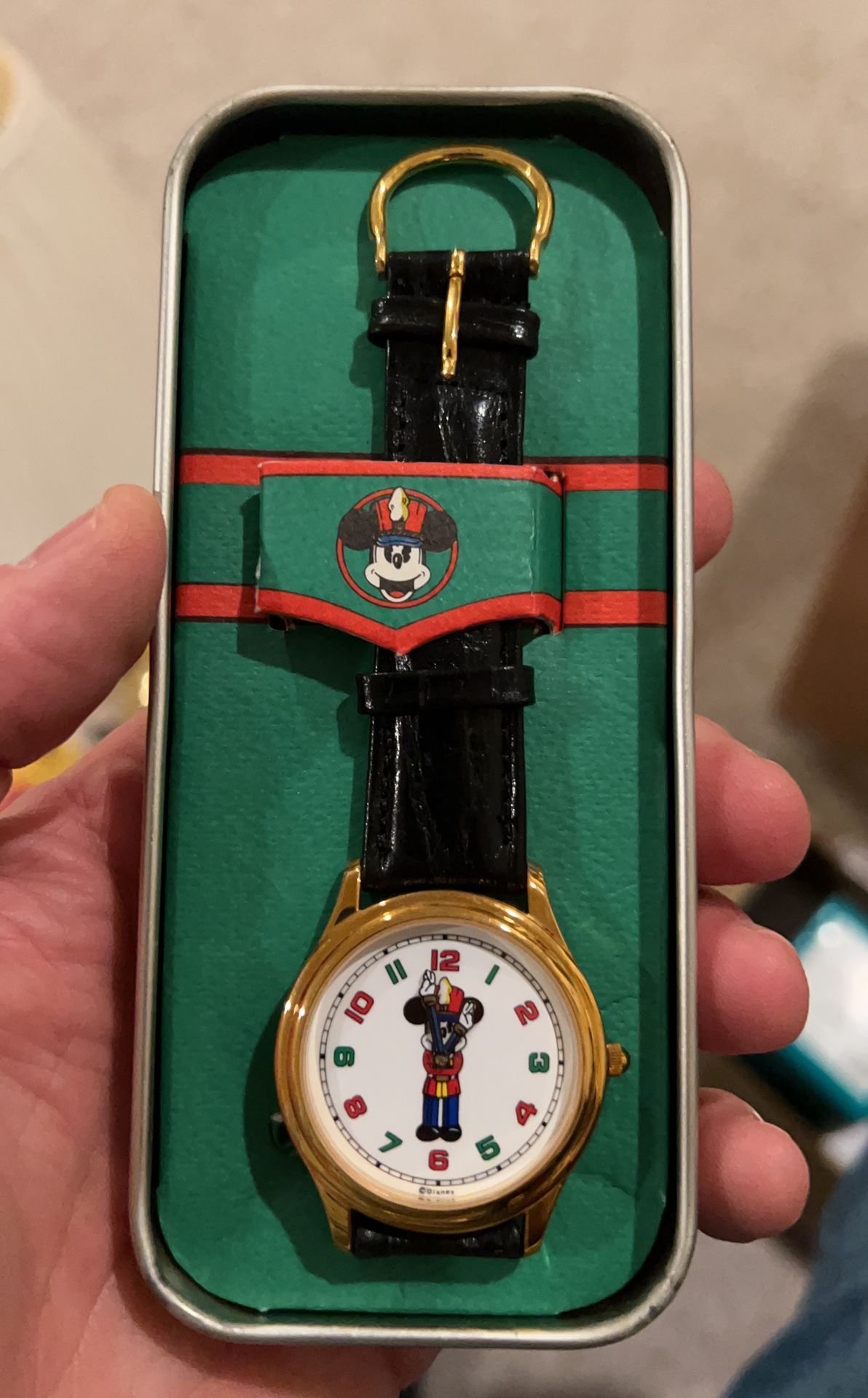 The Disney Store Christmas 1991 Mickey Mouse Nutcracker Watch