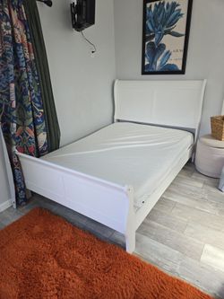 Full size bed and mattress