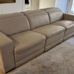 Off White Leather Couch 