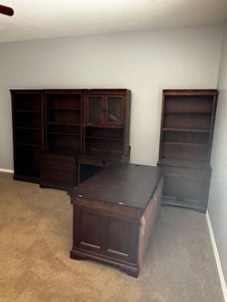 Desk and book case