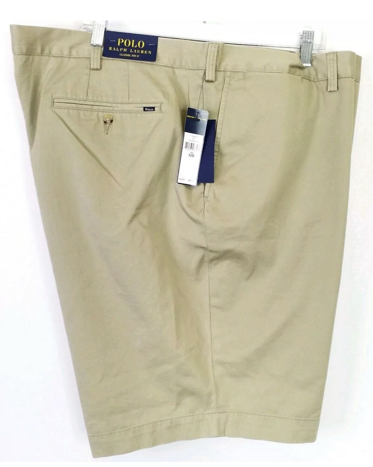 Polo Ralph Lauren Mens Size 52 Big Shorts Chino Classic Fit Hudson Tan New