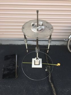 XL vintage MCM table lamp modern