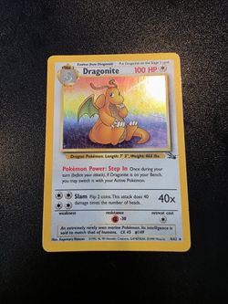 Dragonite 4/62 Pokemon TCG Fossil Set Card Holo Rare - MP