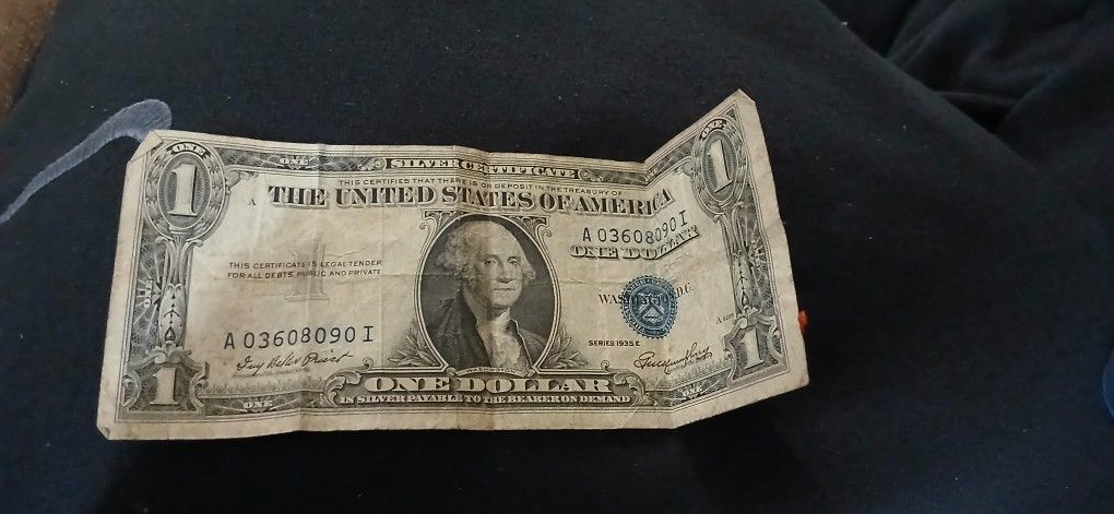 1935 E sliver certificate