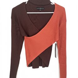 Almost Famous Bicolor Wrap Sweater