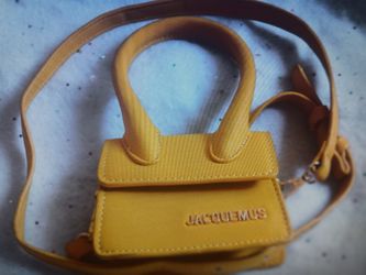 Jacquemis The Chiquito Yellow Mini Leather Handbag