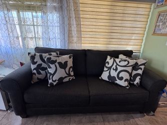Dark grey sofa