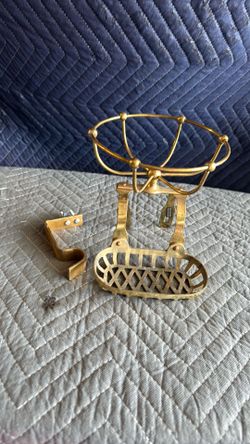 Vintage brass soap holder