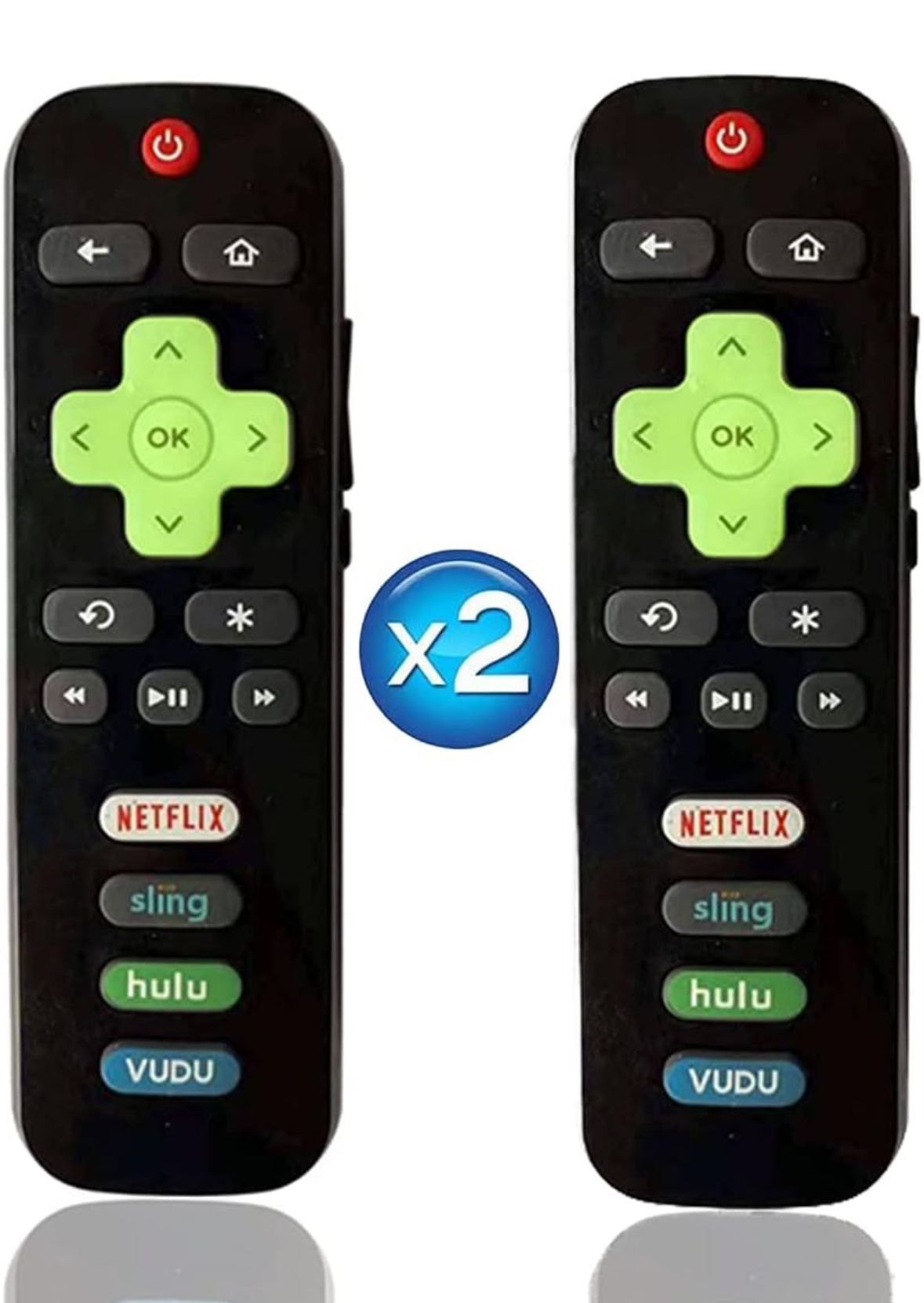 2 Pack Replacement Remote Control for Roku TV.