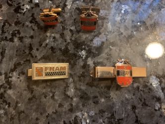 Fram Air Filter Vintage Cuff links / Tie Clips