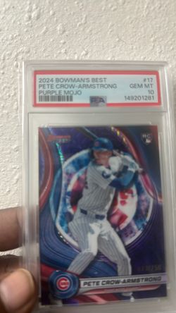 2024 Bowman’s best Pete crow Armstrong purple mojo 17